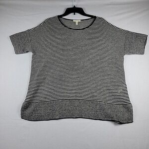 Eileen Fisher Black and White Striped Top